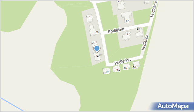 Bezrzecze, Podleśna, 24, mapa Bezrzecze