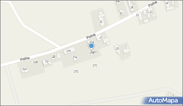 Biadacz, Polna, 27B, mapa Biadacz