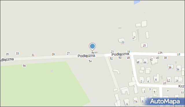 Biała Podlaska, Podłączna, 25, mapa Białej Podlaskiej