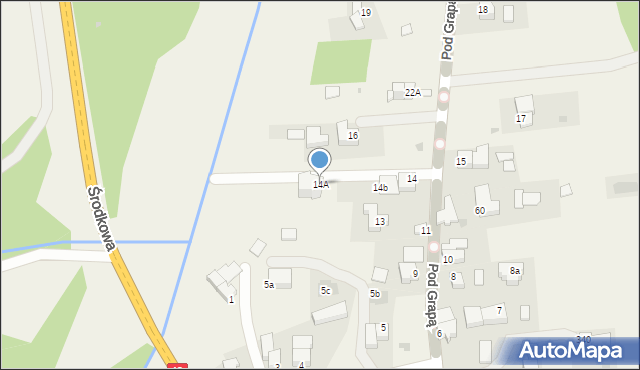 Białka Tatrzańska, Pod Grapą, 14A, mapa Białka Tatrzańska