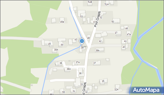 Białka Tatrzańska, Pod Grapą, 39, mapa Białka Tatrzańska
