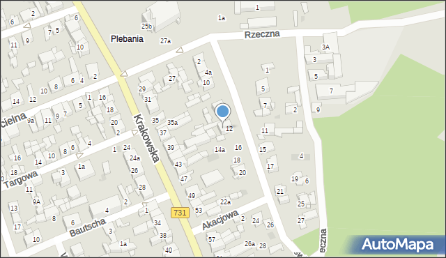 Białobrzegi, Poświętna, 20, mapa Białobrzegi