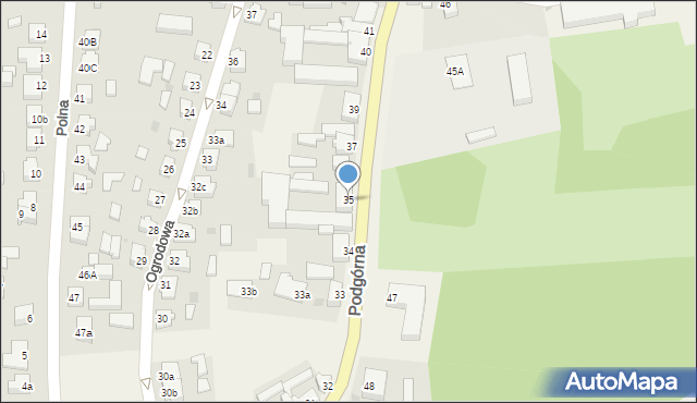 Białośliwie, Podgórna, 35, mapa Białośliwie