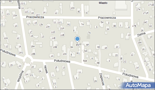 Białystok, Południowa, 8/2, mapa Białegostoku