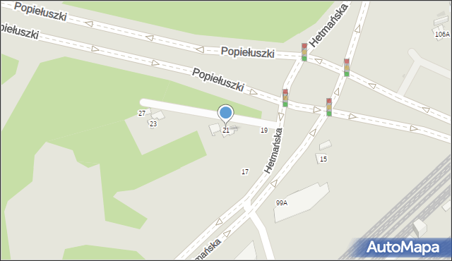 Białystok, Popiełuszki Jerzego, bł. ks., 21, mapa Białegostoku