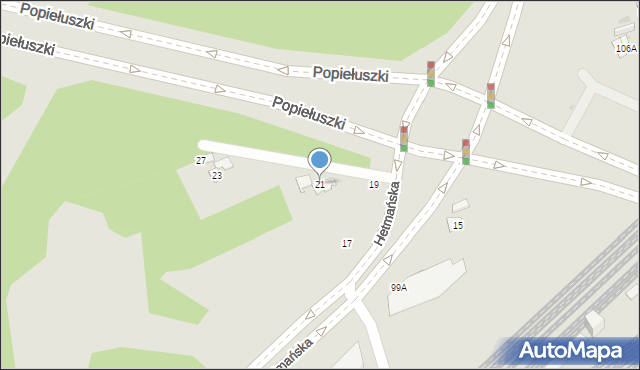 Białystok, Popiełuszki Jerzego, bł. ks., 21, mapa Białegostoku