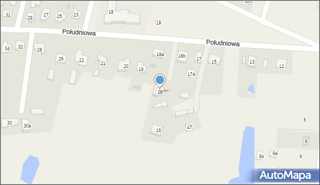 Bielawy, Południowa, 18, mapa Bielawy