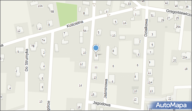 Bielkówko, Polna, 9, mapa Bielkówko