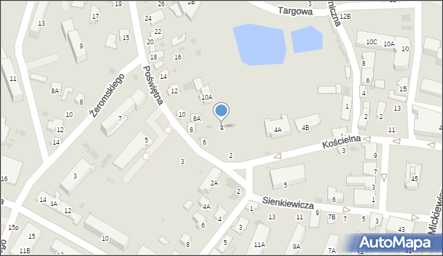 Bielsk Podlaski, Poświętna, 4, mapa Bielsk Podlaski