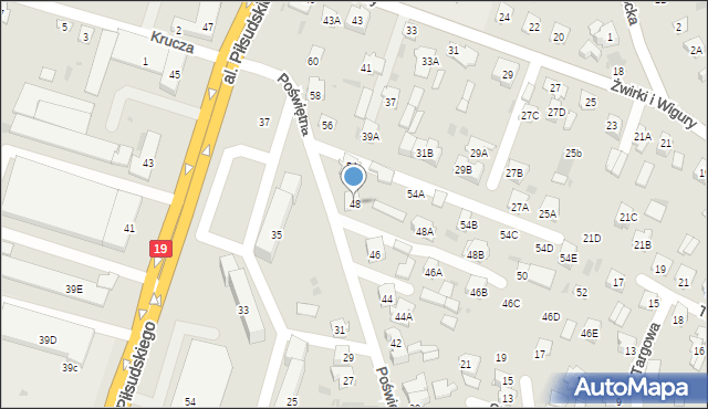 Bielsk Podlaski, Poświętna, 48, mapa Bielsk Podlaski