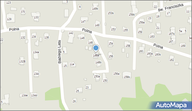 Bielsko-Biała, Polna, 148a, mapa Bielsko-Białej