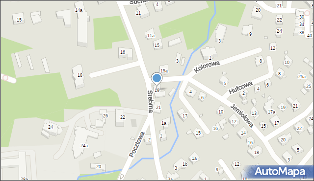 Bielsko-Biała, Pocztowa, 19, mapa Bielsko-Białej