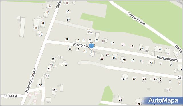 Bieruń, Poziomkowa, 23, mapa Bieruń