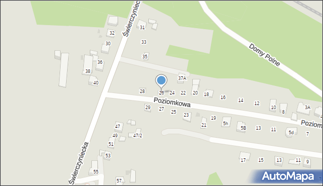 Bieruń, Poziomkowa, 26, mapa Bieruń