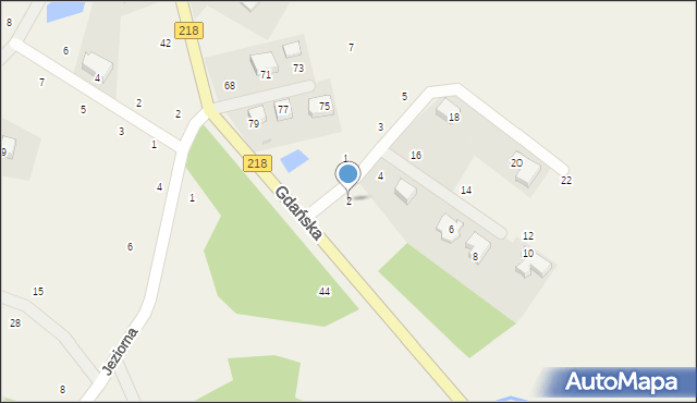 Bieszkowice, Podgórna, 2, mapa Bieszkowice