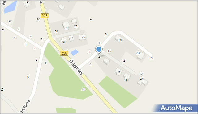 Bieszkowice, Podgórna, 4, mapa Bieszkowice