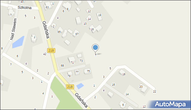 Bieszkowice, Podgórna, 7, mapa Bieszkowice