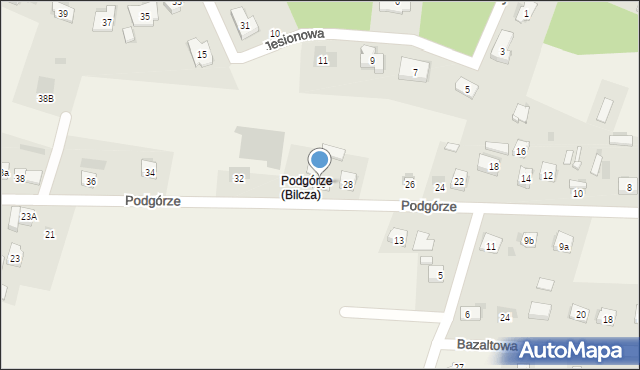 Bilcza, Podgórze, 30, mapa Bilcza