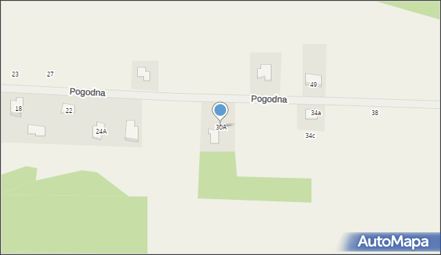 Bilcza, Pogodna, 30A, mapa Bilcza