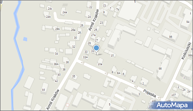 Biłgoraj, Pojaska Stanisława, dr., 12, mapa Biłgoraj