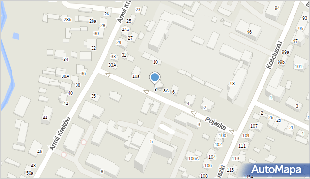 Biłgoraj, Pojaska Stanisława, dr., 8, mapa Biłgoraj