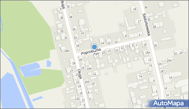 Błędów, Poprzeczna, 17A, mapa Błędów