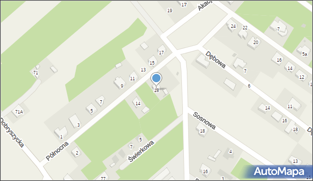 Blok Dobryszyce, Północna, 18, mapa Blok Dobryszyce