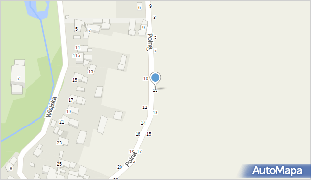 Błotnica Strzelecka, Polna, 11, mapa Błotnica Strzelecka