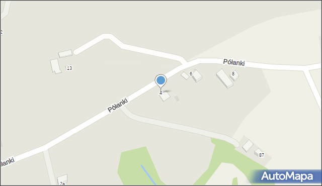 Bobowa, Półanki, 4, mapa Bobowa