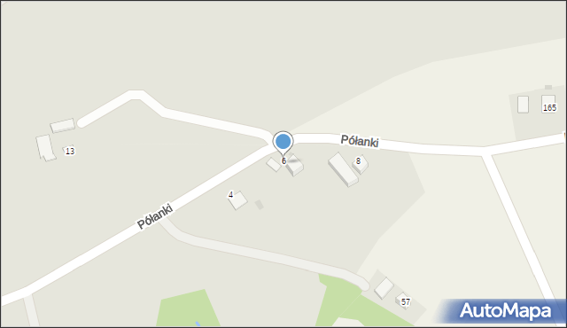 Bobowa, Półanki, 6, mapa Bobowa