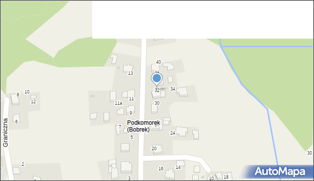 Bobrek, Podkomorska, 32, mapa Bobrek