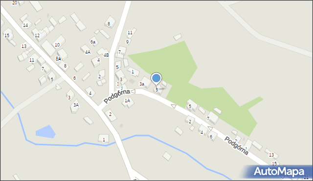 Bobrowniki, Podgórna, 3, mapa Bobrowniki