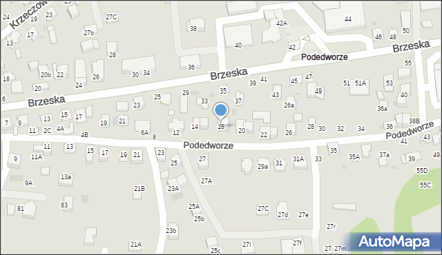 Bochnia, Podedworze, 18, mapa Bochni