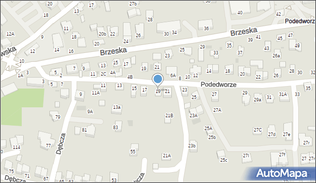 Bochnia, Podedworze, 19, mapa Bochni