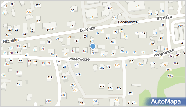 Bochnia, Podedworze, 20, mapa Bochni