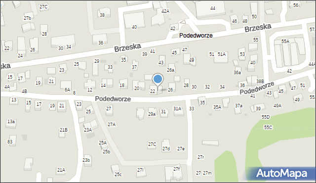 Bochnia, Podedworze, 24, mapa Bochni
