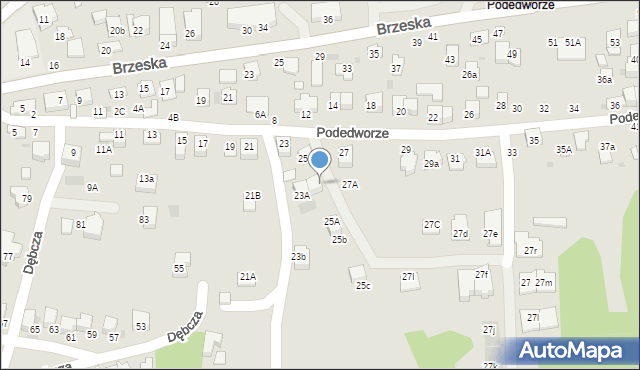 Bochnia, Podedworze, 25D, mapa Bochni