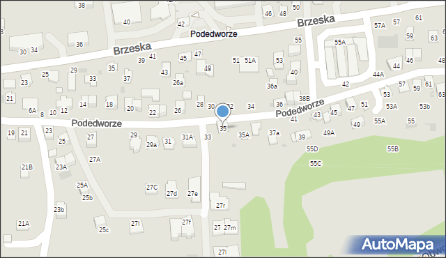 Bochnia, Podedworze, 35, mapa Bochni
