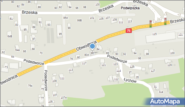 Bochnia, Podedworze, 82, mapa Bochni