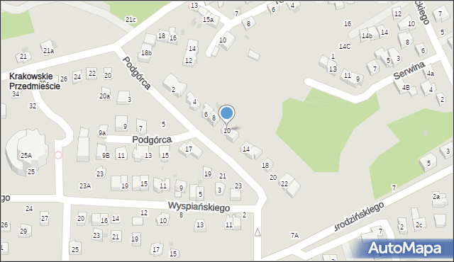 Bochnia, Podgórca Włodzimierza, 10, mapa Bochni