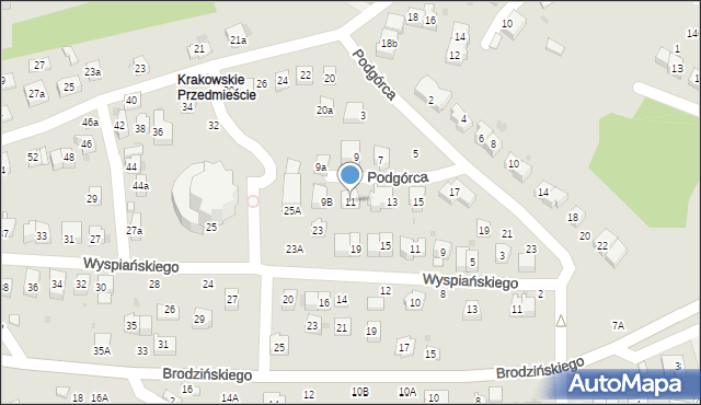 Bochnia, Podgórca Włodzimierza, 11, mapa Bochni