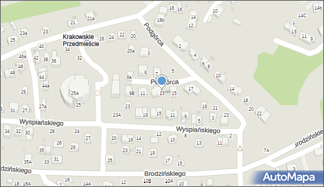 Bochnia, Podgórca Włodzimierza, 13, mapa Bochni