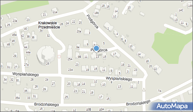 Bochnia, Podgórca Włodzimierza, 13A, mapa Bochni