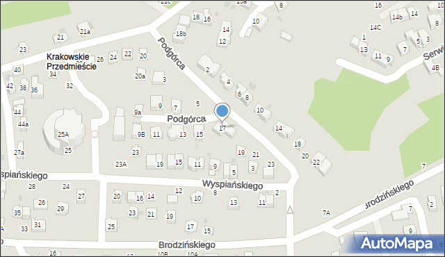 Bochnia, Podgórca Włodzimierza, 17, mapa Bochni