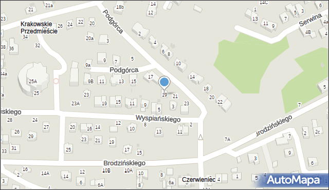 Bochnia, Podgórca Włodzimierza, 19, mapa Bochni