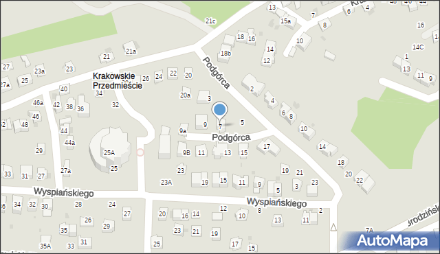 Bochnia, Podgórca Włodzimierza, 7, mapa Bochni