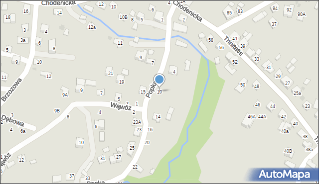 Bochnia, Popka Tadeusza, 10, mapa Bochni