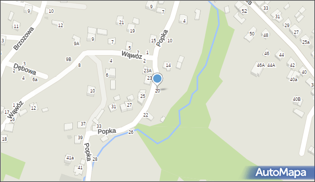 Bochnia, Popka Tadeusza, 20, mapa Bochni