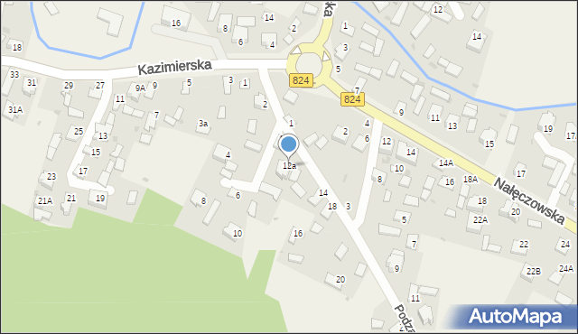 Bochotnica, Podzamcze, 12a, mapa Bochotnica