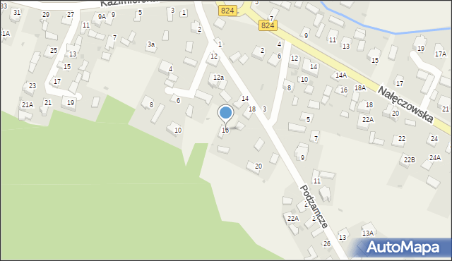 Bochotnica, Podzamcze, 16, mapa Bochotnica